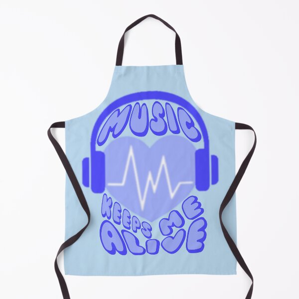 Item preview, Music Keeps Me Alive Heart Headphones Blue designed and sold by everything4eva.