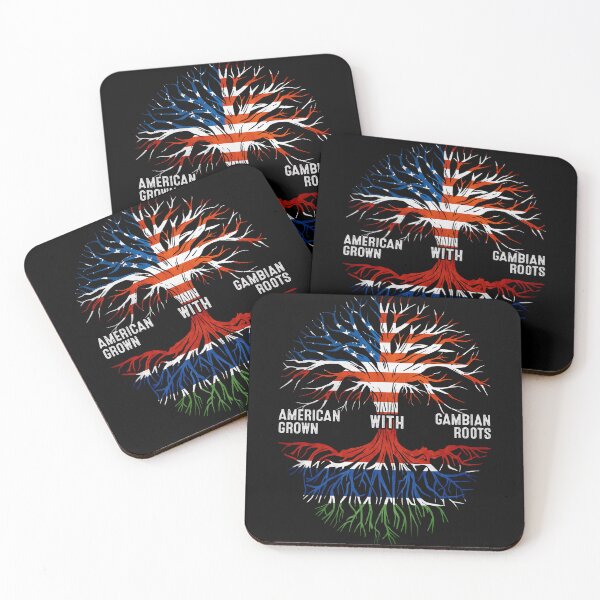 Item preview, American Grown With Gambian Roots Gambia Flag designed and sold by MoHaCo.