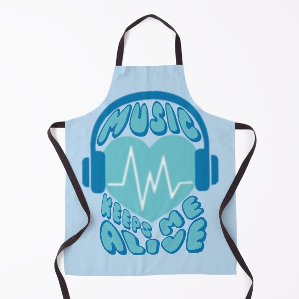 Item preview, Music Keeps Me Alive Heart Headphones Blue designed and sold by everything4eva.