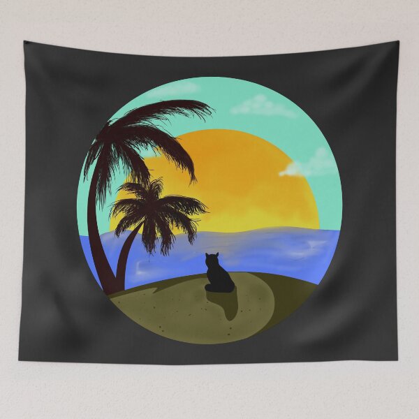 Item preview, Cat on the summer island designed and sold by Mariia Berezhna.