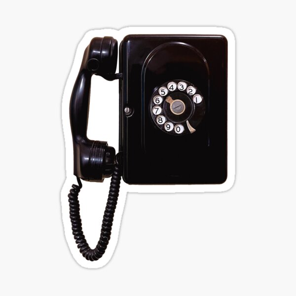 "vintage rotary dial phone" Sticker for Sale by 430am Redbubble