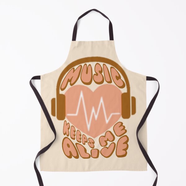 Item preview, Music Keeps Me Alive Heart Headphones Orange designed and sold by everything4eva.