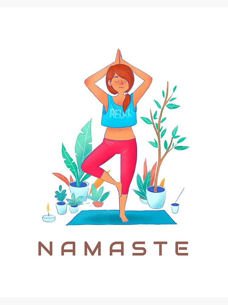 Yoga Namaste Art Print by Dane Khy | iCanvas | Namaste art, Yoga drawing,  Yoga art