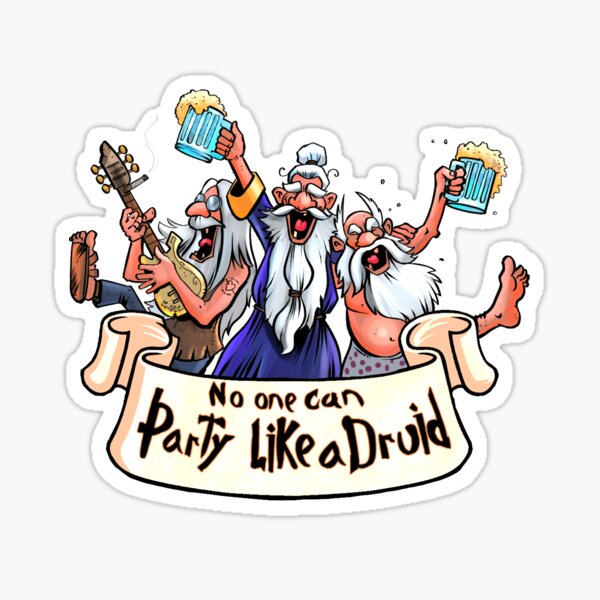 Druids party Sticker