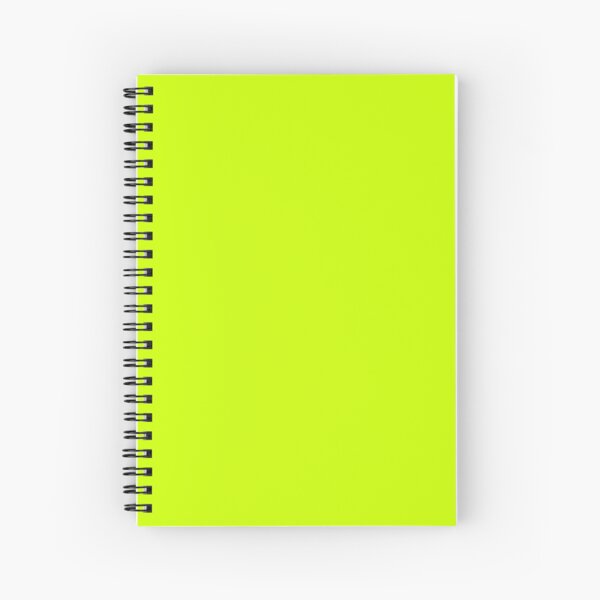 Electric Vibrant Lime Solid Color Spiral Notebook