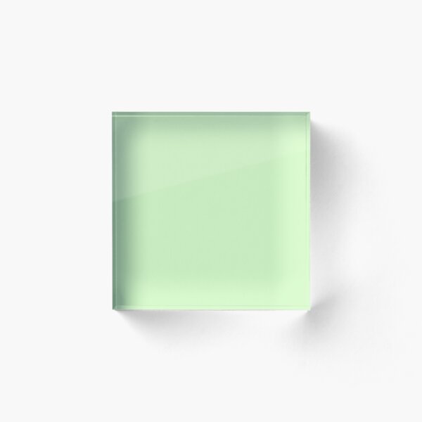 Mint Green Solid Color Decor Acrylic Block