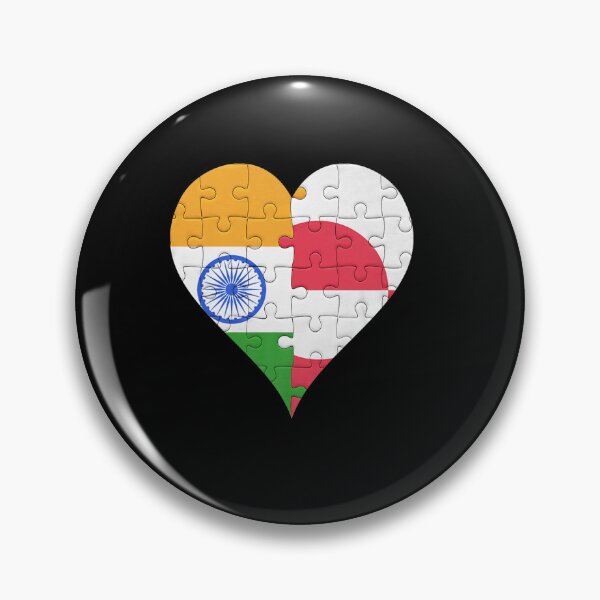 Item preview, INDIAN GREENLANDIC FLAG HEART designed and sold by sobriowslen.