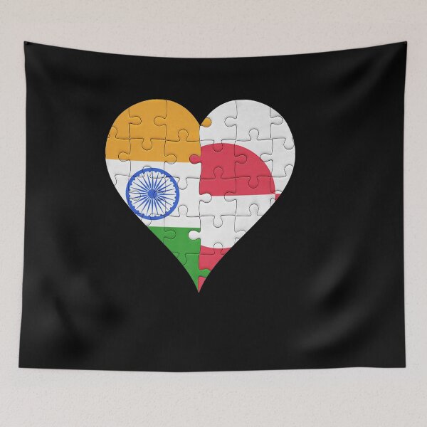 Item preview, INDIAN GREENLANDIC FLAG HEART designed and sold by sobriowslen.
