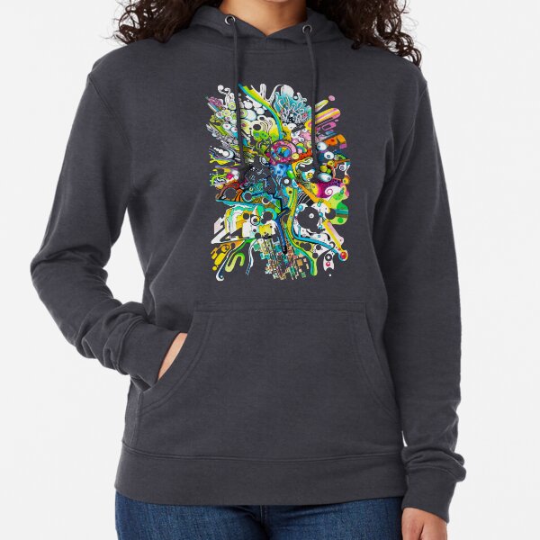 Tubes of Wonder - Abstract Watercolor + Pen Illustration Lightweight Hoodie