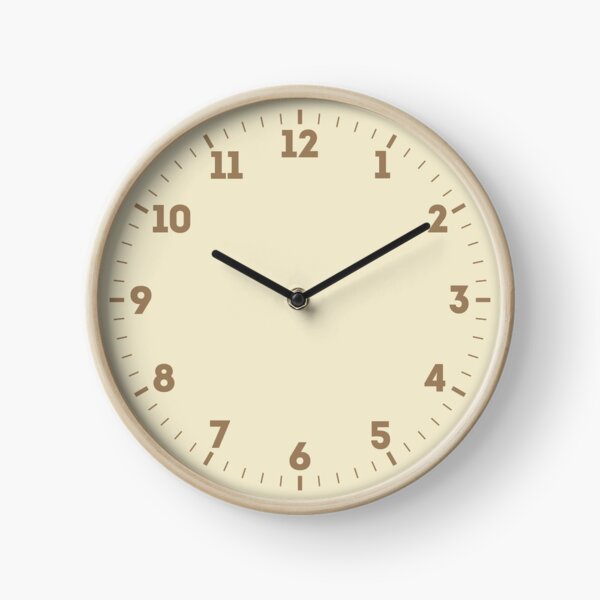 Builder's Beige Solid Color Decor Clock
