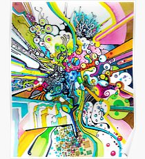 Tubes of Wonder - Abstract Watercolor + Pen Illustration Poster