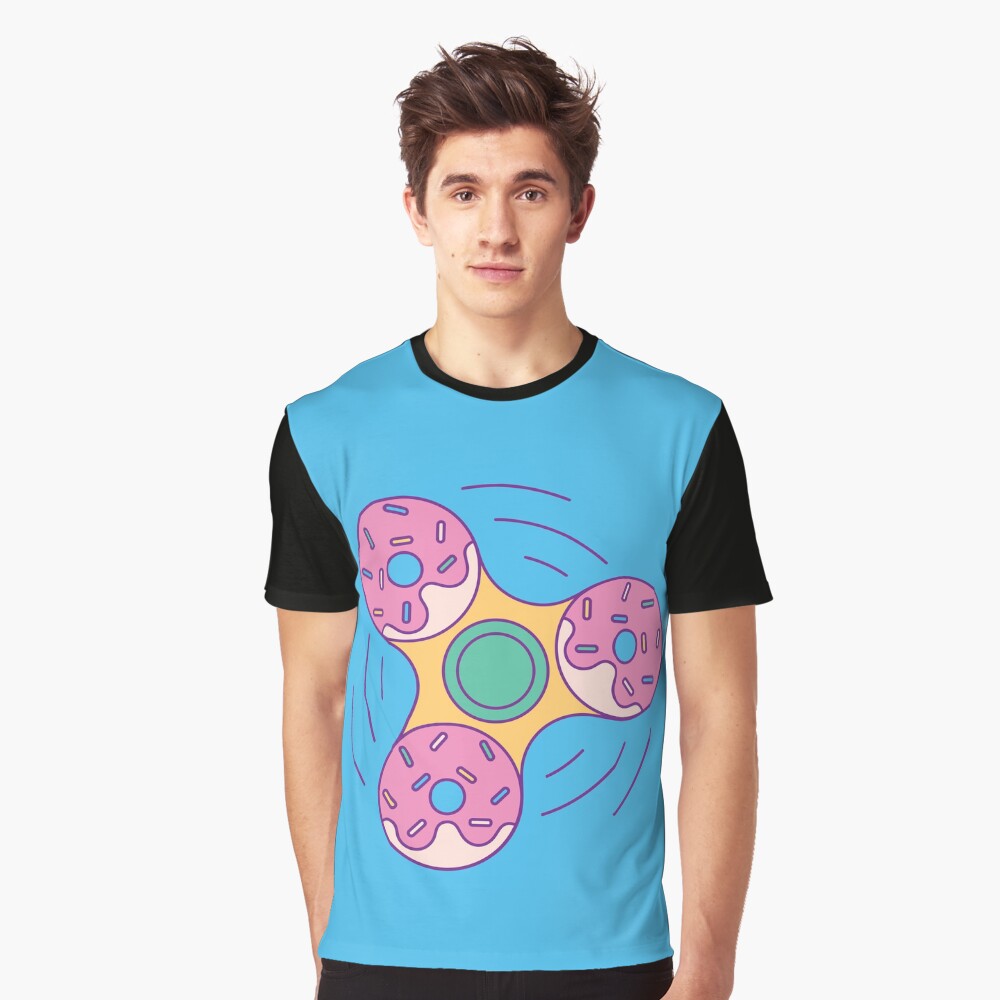Doughnut Fidget Spinner Graphic T-Shirt