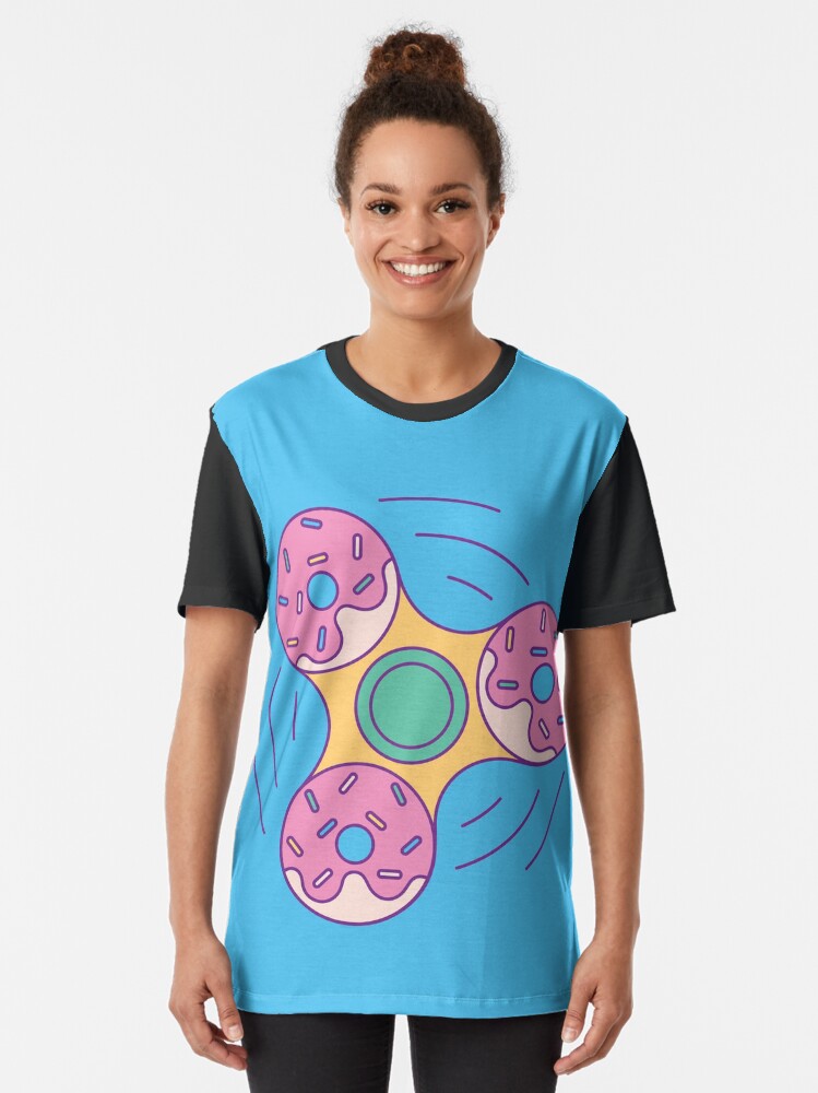 Alternate view of Doughnut Fidget Spinner Graphic T-Shirt
