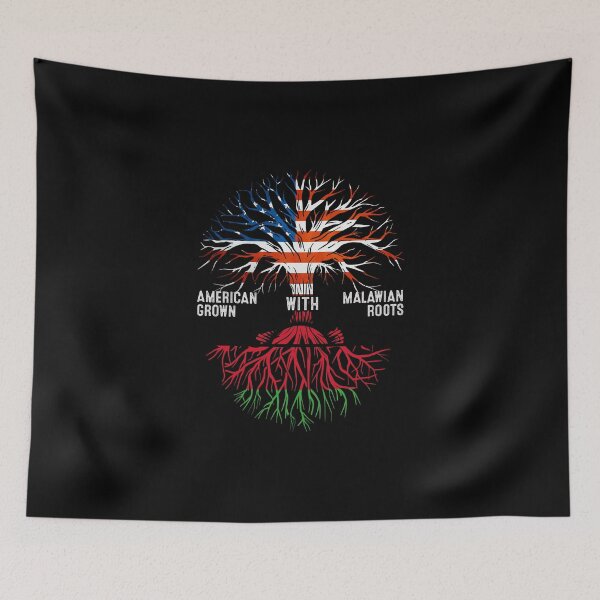 Item preview, American Grown With Malawian Roots Tree Malawi Flag designed and sold by MoHaCo.