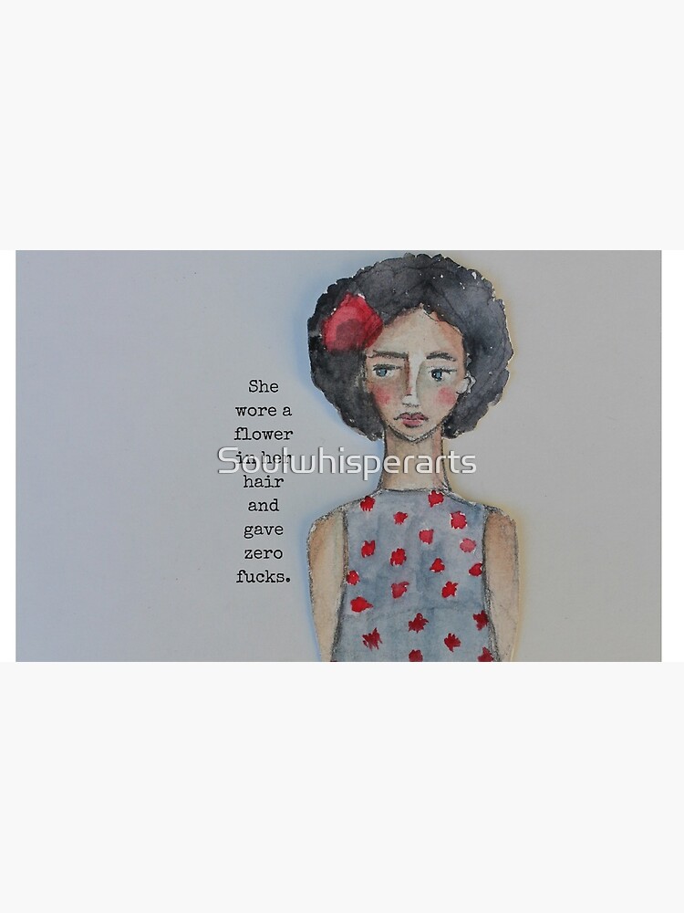 She Wore A Flower In Her Hair by Soulwhisperarts