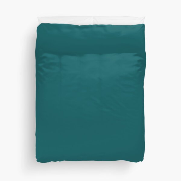 Teal Green Accent Solid Color Decor Duvet Cover