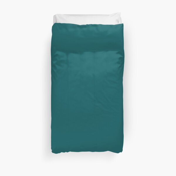 Teal Green Accent Solid Color Decor Duvet Cover