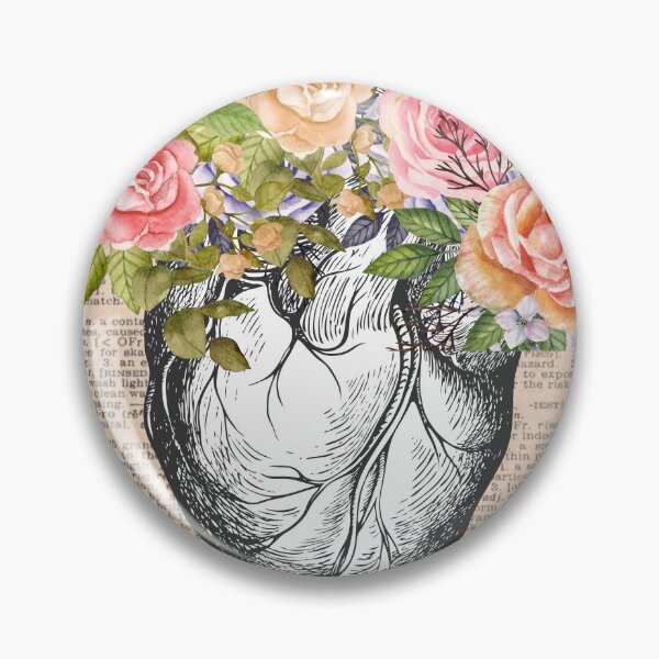 Item preview, Vintage Medical Floral Heart Art designed and sold by Preslava Genova.