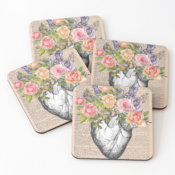 Item preview, Vintage Medical Floral Heart Art designed and sold by Preslava Genova.