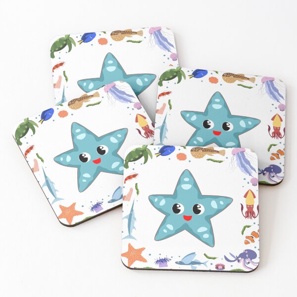 Item preview, Cool Starfish surrounded by sea creatures - Beautiful Sea Creatures designed and sold by ShaStyle ArtFo.