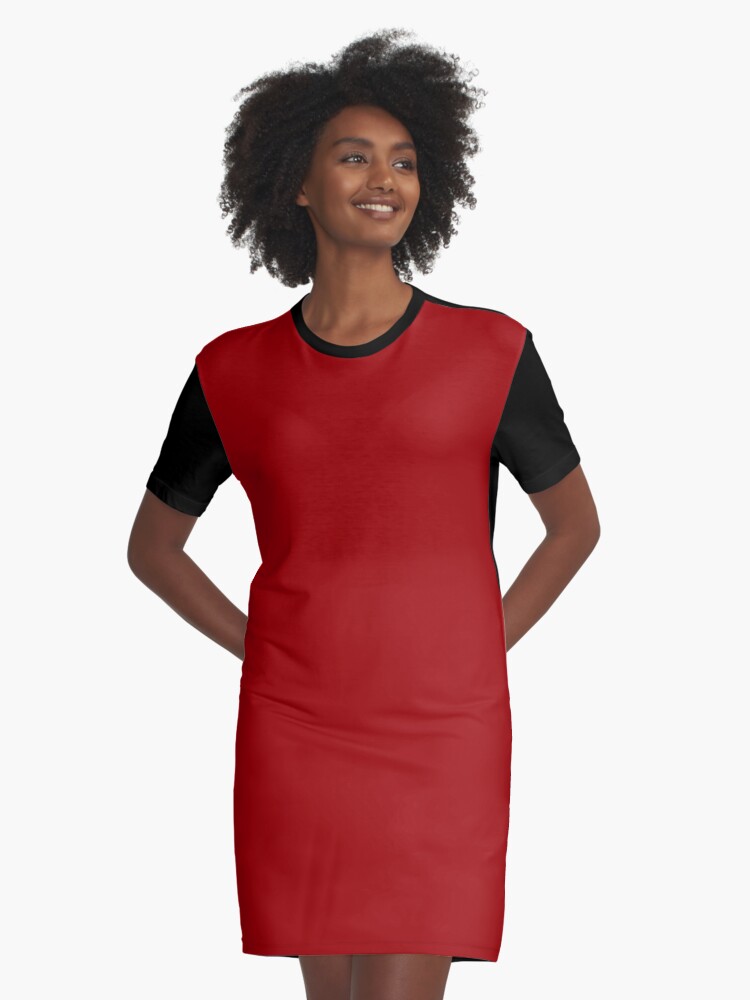 blood red color dress