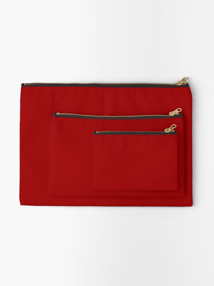 Alternate view of Ox Blood Red Solid Color Decor Zipper Pouch