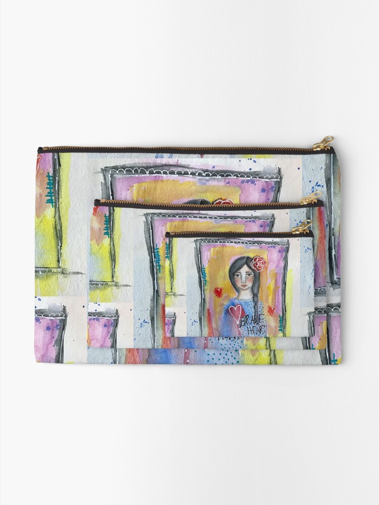 Alternate view of "Brave Heart" Zipper Pouch