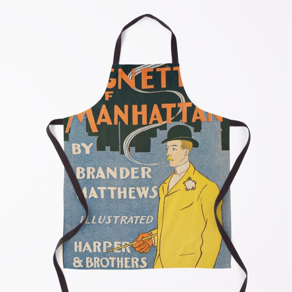 Item preview, VIGNETTES OF MANHATTAN by Brander Matthews 1894 Book Cover Poster by Edward Penfield designed and sold by retroposters.