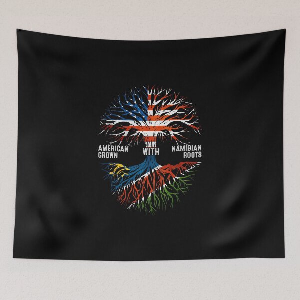 Item preview, American Grown With Namibian Roots Tree Namibia Flag designed and sold by MoHaCo.
