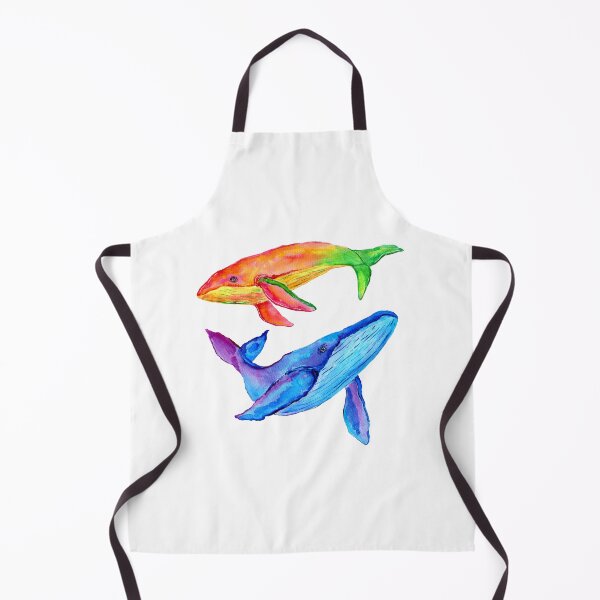Item preview, Two Giant Whales Painted With Watercolors - Beautiful Sea Creatures designed and sold by ShaStyle ArtFo.