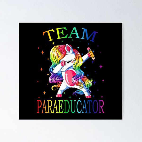 Artikelvorschau, Team PARAEDUCATOR Unicorn Lustiges zurück zu Schulgeschenk-T-Shirt entworfen und verkauft von AmbuehlErnest.
