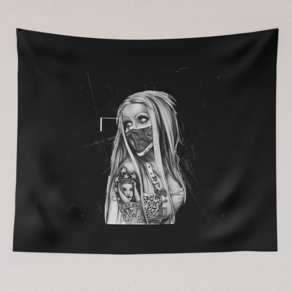 Item preview, Femme portant un demi-masque, Old school designed and sold by DanHoeger93.