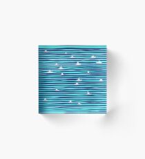 Origami boat on the sea Acrylic Block