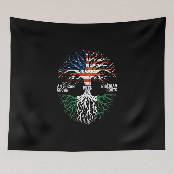 Artikelvorschau, Amerikanische mit nigerianischen Wurzeln Baum Nigeria Flagge gewachsen entworfen und verkauft von MoHaCo.