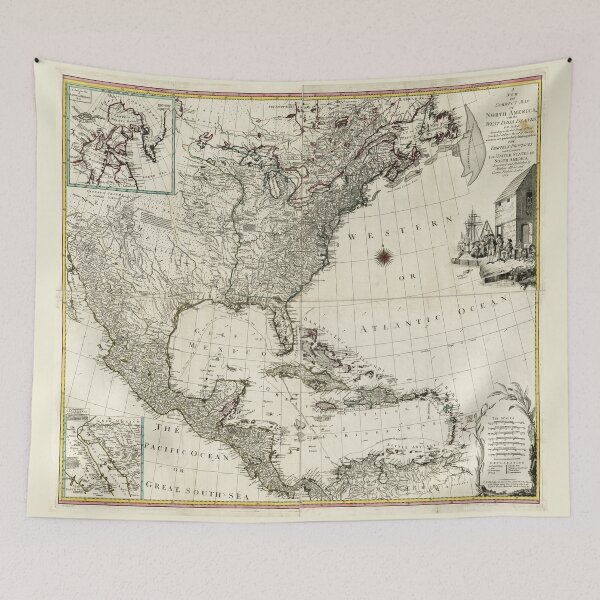 Item preview, Map of North America according to Treaty of Paris (January 20th 1783) designed and sold by allhistory.