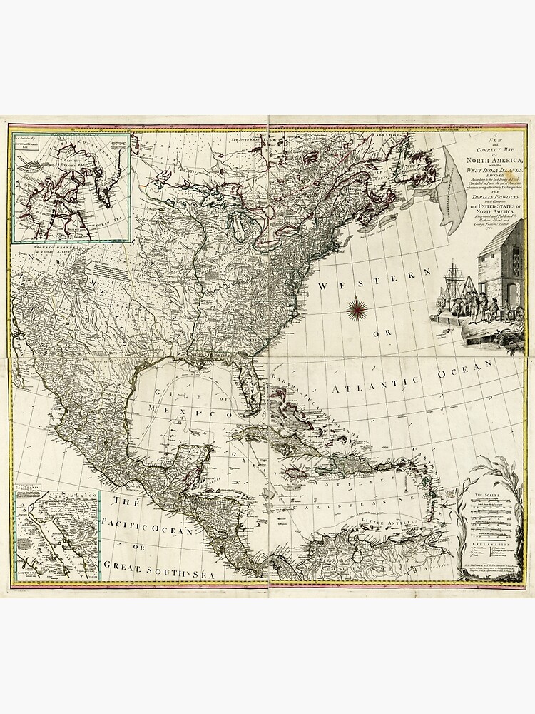quot Map of North America according - Flat,750x,075,f Pad,750x1000,f8f8f8.u4