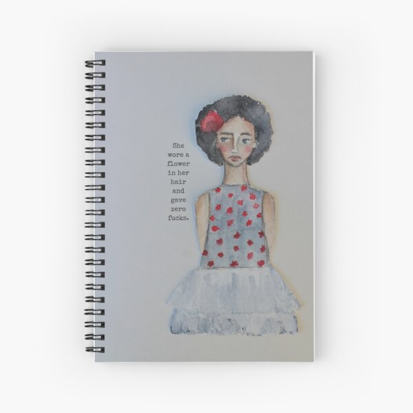 She Wore A Flower In Her Hair Spiral Notebook