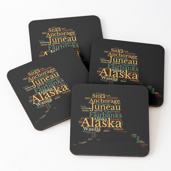 Item preview, Alaska state map and cities  designed and sold by labatchino10.
