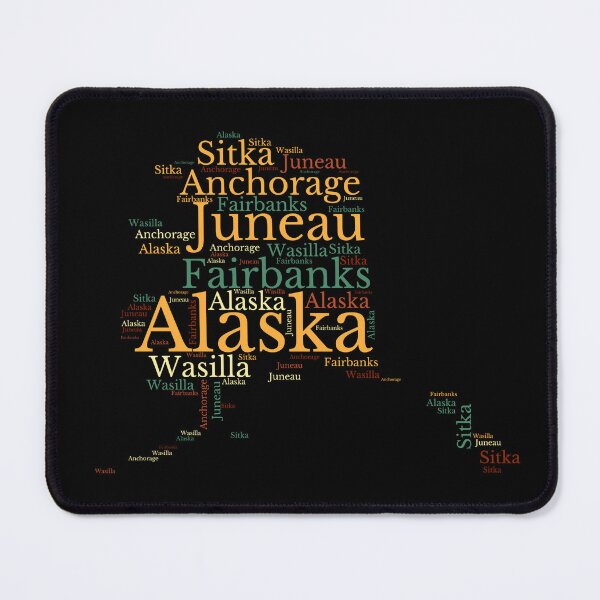 Item preview, Alaska state map and cities designed and sold by labatchino10.