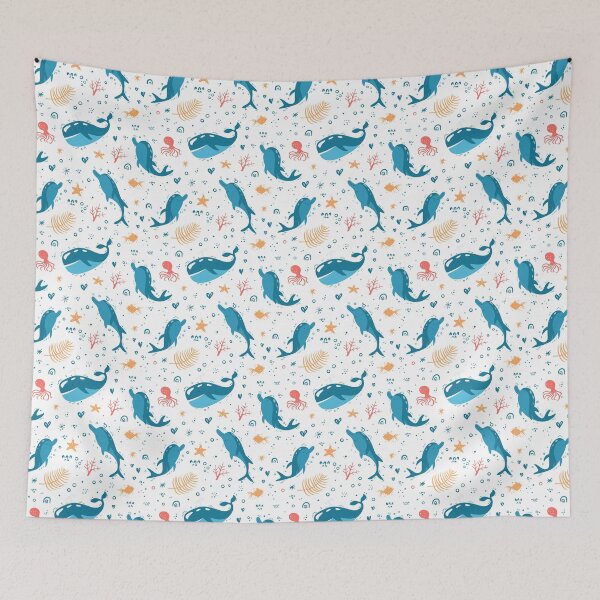 Item preview, Under the sea seamless - Pattern with cute animals  designed and sold by Akimatax ✯✯✯✯✯.