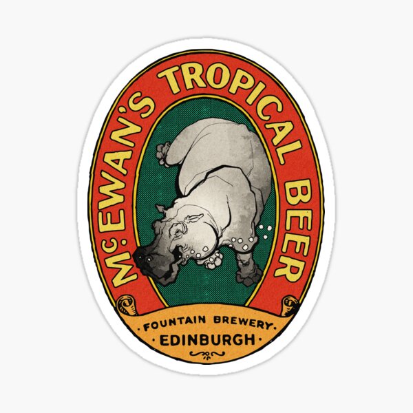 Item preview, Vintage Scottish Hippo Beer designed and sold by Kujo Dangerous Vintage.