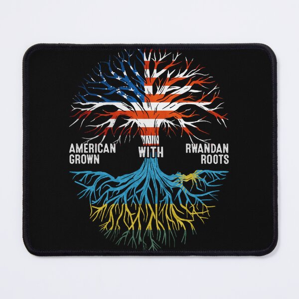 Item preview, American Grown With Rwandan Roots Rwanda Flag designed and sold by MoHaCo.