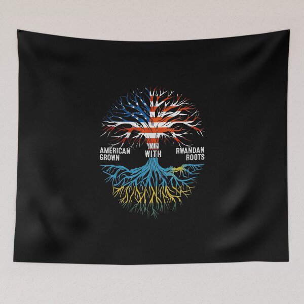 Item preview, American Grown With Rwandan Roots Rwanda Flag designed and sold by MoHaCo.