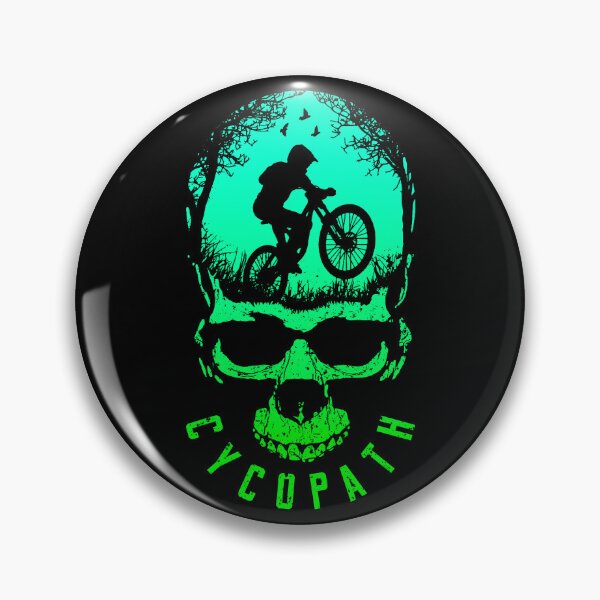 Artikelvorschau, Cycopath Mountainbike Lustiger MTB Biker Radfahren Goth Skull entworfen und verkauft von GrandeDuc.