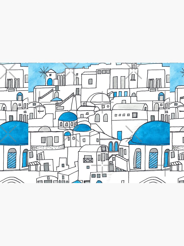 Santorini Blue and White Paradise by jenbucheli