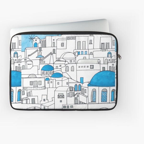 Aperçu de l'œuvre Santorini Bleu et Blanc Paradis créée et vendue par jenbucheli.