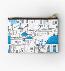 Bolso de mano Santorini, paraíso azul y blanco