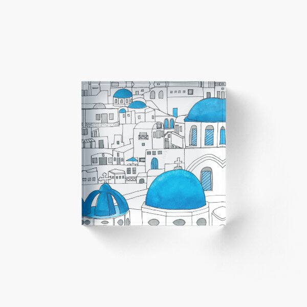 Greece Acrylic Blocks Redbubble