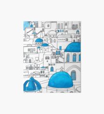 Lámina de exposición Santorini, paraíso azul y blanco