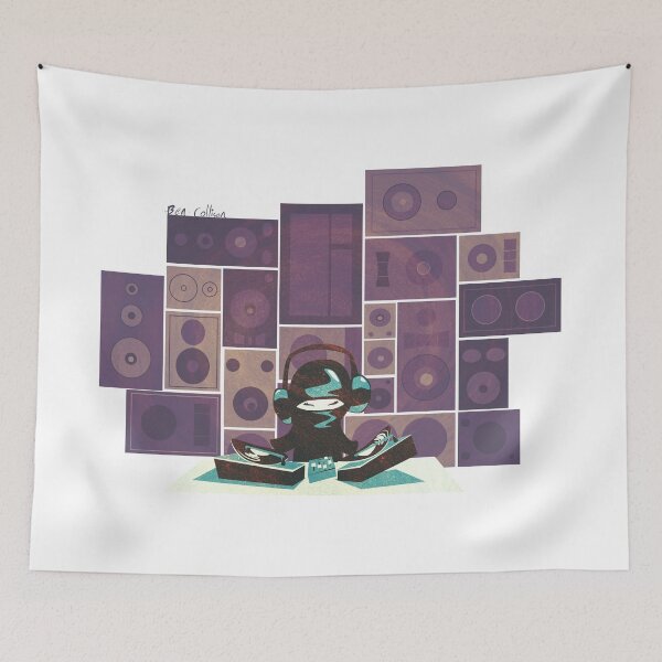 Item preview, DJ Ninja Girl with that boom boom speakers designed and sold by Ben Collison.
